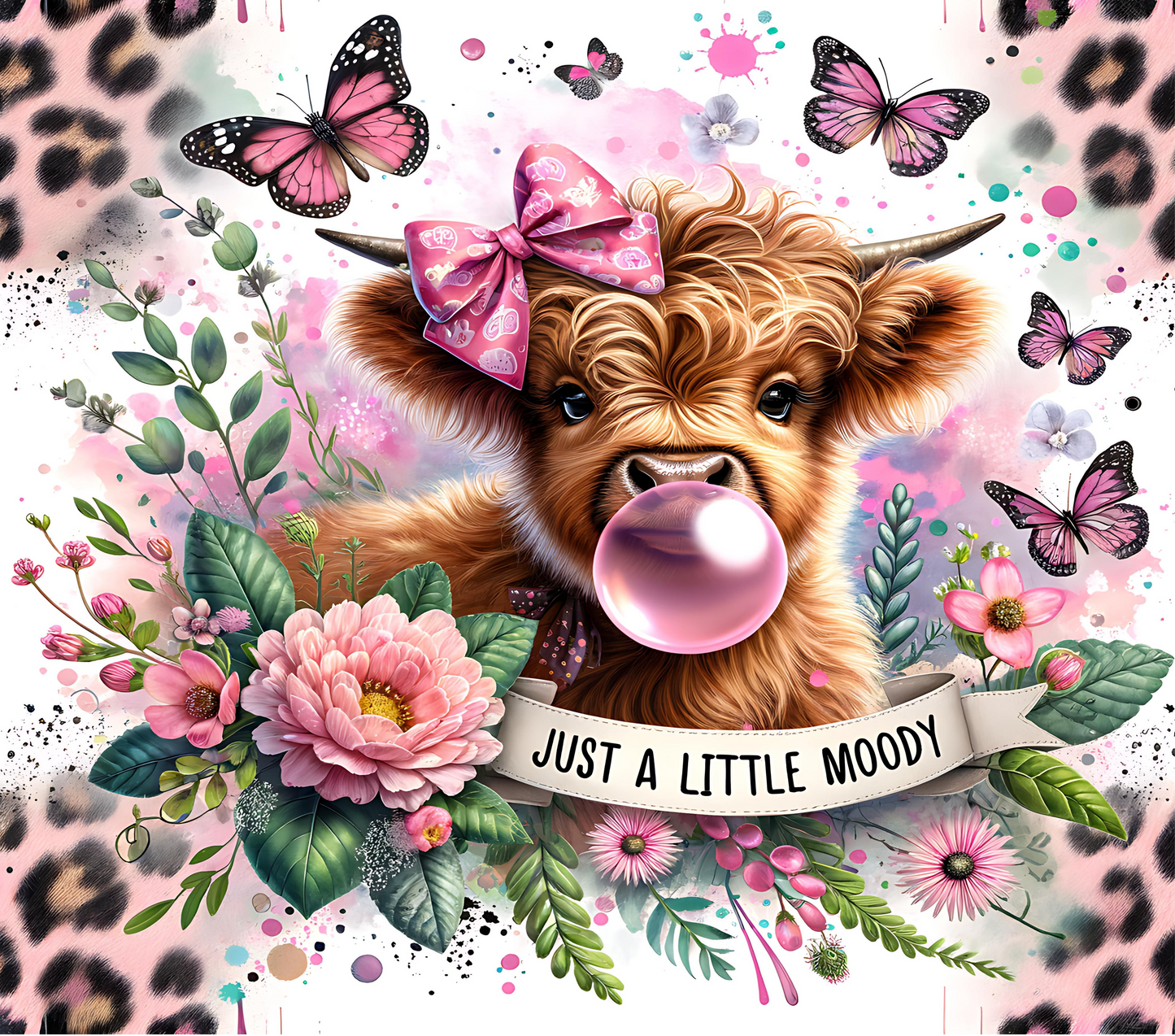 Coquette Highland Cow 20 oz Tumbler