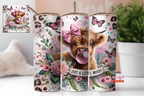 Coquette Highland Cow 20 oz Tumbler